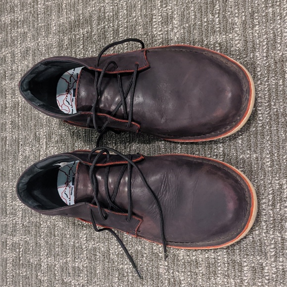 Oliberte Adibo Burgundy Red Premium Leather Shoe Chukka Boot Size 11 US EUR 44 - Picture 3 of 4